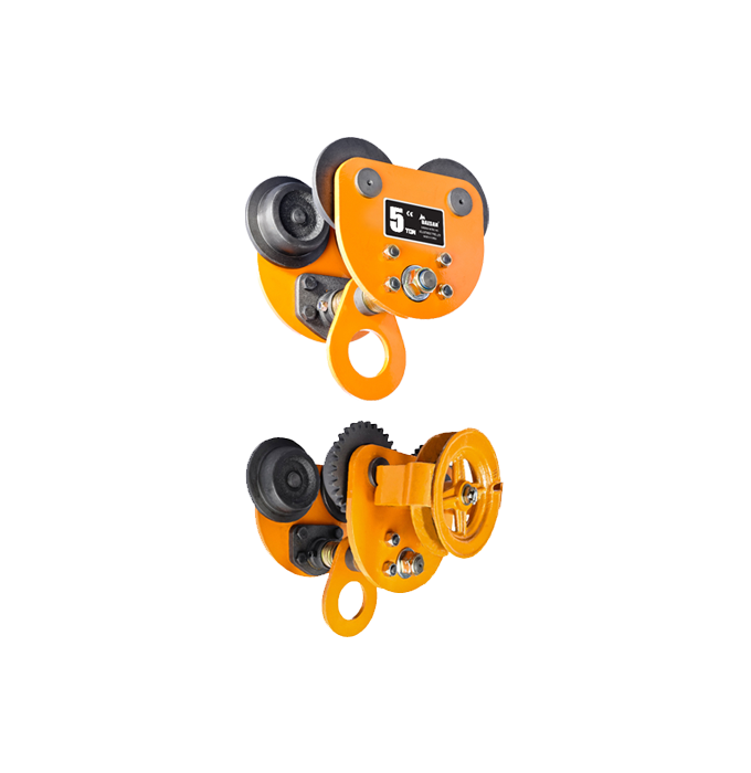 Manual built with customer trust for over 40 years The plain trolley and gear trolley are equipped with electric hoists.It is a product that is often used in combination with a chain block.
